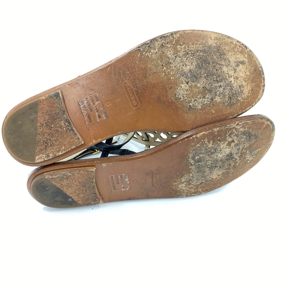 COACH Patent Leather Geralynn Gladiator Sandals Sz 8 - Picture 6 of 8